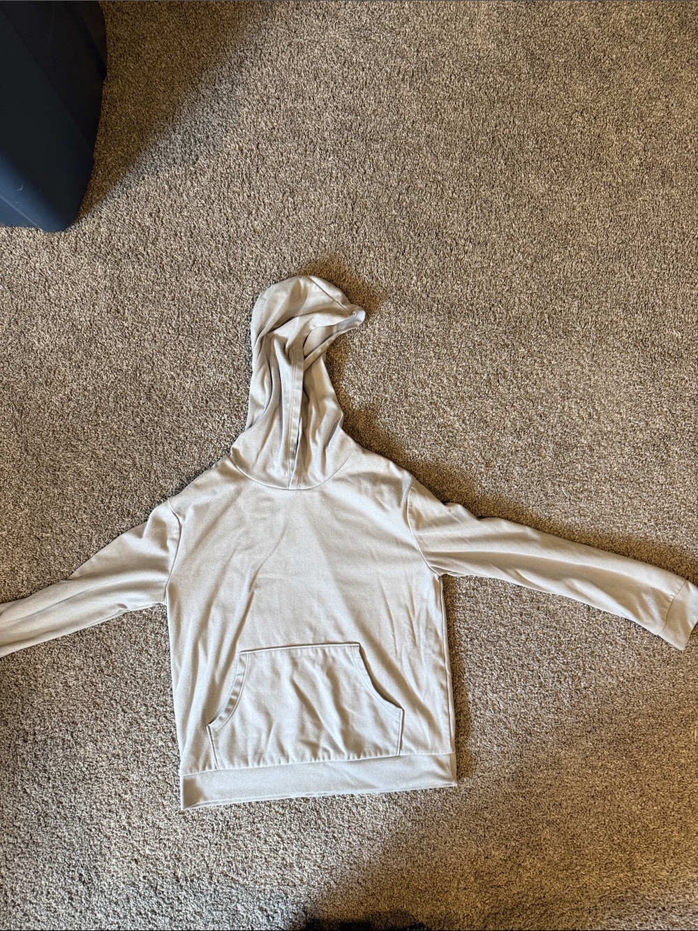 Light GrayPullover Hoodie with Kangaroo Pocket